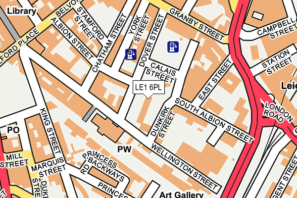 LE1 6PL map - OS OpenMap – Local (Ordnance Survey)