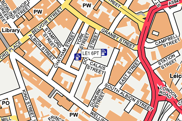 LE1 6PT map - OS OpenMap – Local (Ordnance Survey)