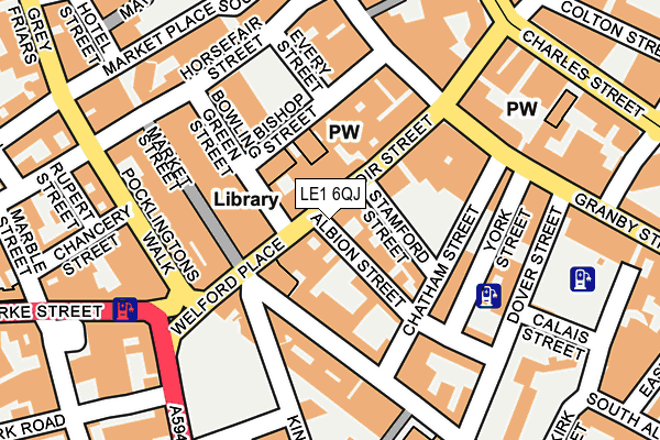 LE1 6QJ map - OS OpenMap – Local (Ordnance Survey)