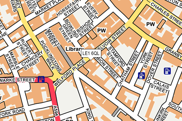 LE1 6QL map - OS OpenMap – Local (Ordnance Survey)