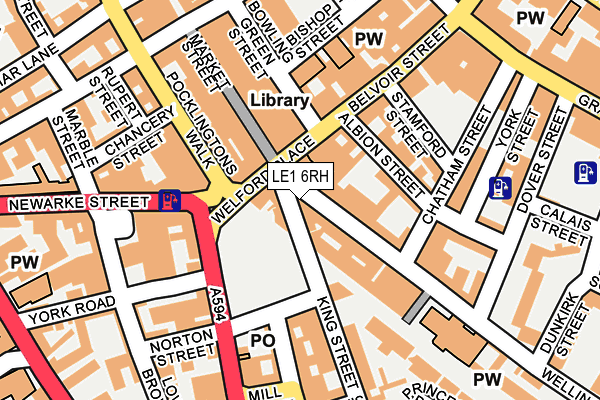 LE1 6RH map - OS OpenMap – Local (Ordnance Survey)