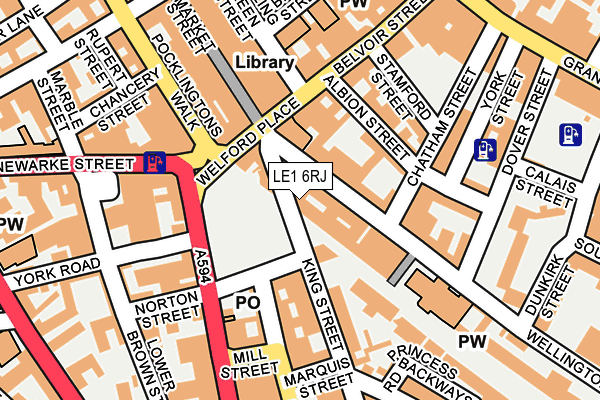LE1 6RJ map - OS OpenMap – Local (Ordnance Survey)