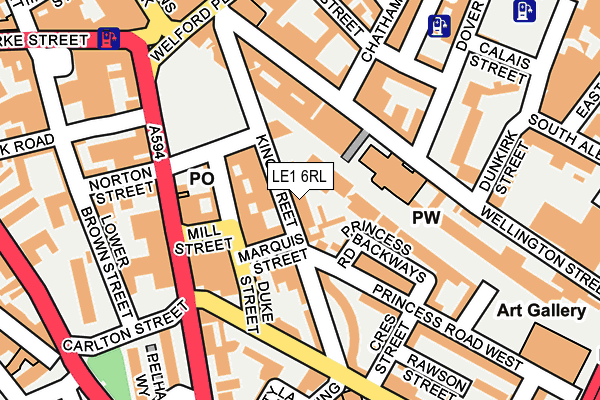 LE1 6RL map - OS OpenMap – Local (Ordnance Survey)