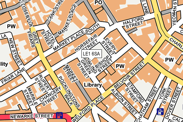 LE1 6SA map - OS OpenMap – Local (Ordnance Survey)