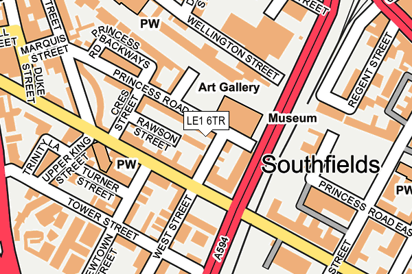 LE1 6TR map - OS OpenMap – Local (Ordnance Survey)