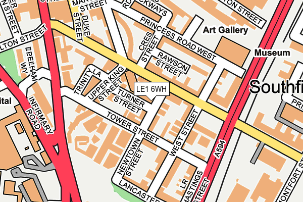 LE1 6WH map - OS OpenMap – Local (Ordnance Survey)