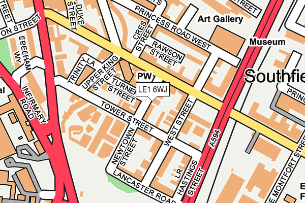 LE1 6WJ map - OS OpenMap – Local (Ordnance Survey)