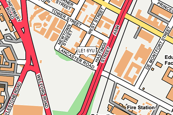 LE1 6YU map - OS OpenMap – Local (Ordnance Survey)