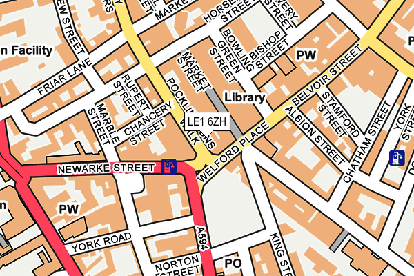 LE1 6ZH map - OS OpenMap – Local (Ordnance Survey)