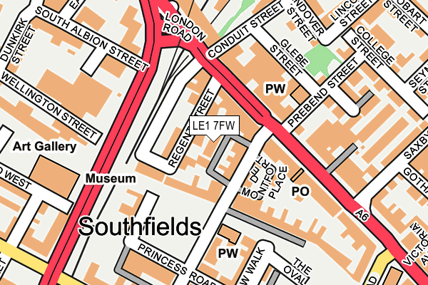 LE1 7FW map - OS OpenMap – Local (Ordnance Survey)