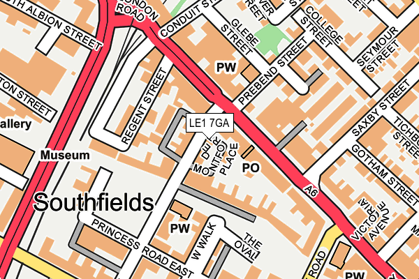 LE1 7GA map - OS OpenMap – Local (Ordnance Survey)