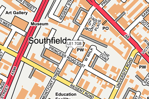 LE1 7GB map - OS OpenMap – Local (Ordnance Survey)