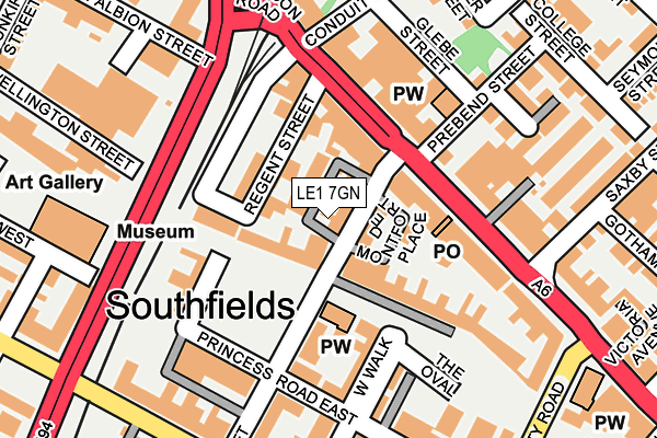 LE1 7GN map - OS OpenMap – Local (Ordnance Survey)