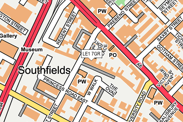 LE1 7GR map - OS OpenMap – Local (Ordnance Survey)