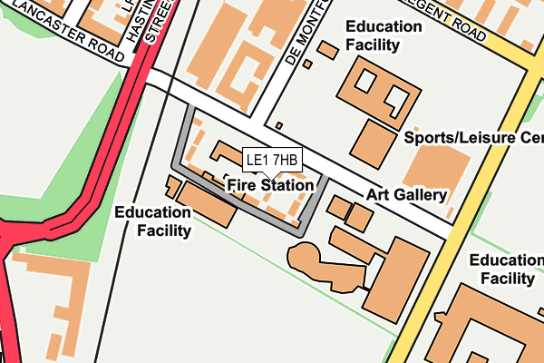 LE1 7HB map - OS OpenMap – Local (Ordnance Survey)