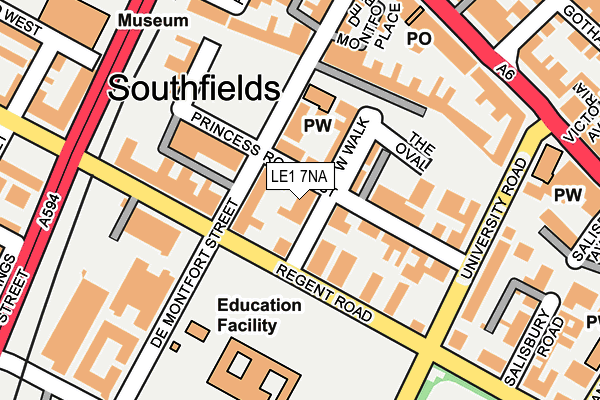 LE1 7NA map - OS OpenMap – Local (Ordnance Survey)