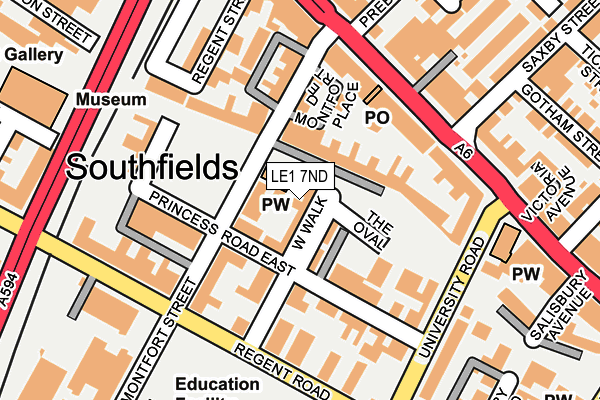 LE1 7ND map - OS OpenMap – Local (Ordnance Survey)