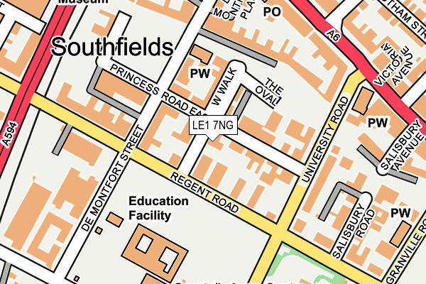 LE1 7NG map - OS OpenMap – Local (Ordnance Survey)