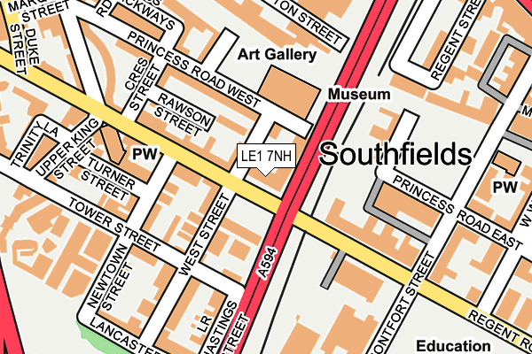 LE1 7NH map - OS OpenMap – Local (Ordnance Survey)