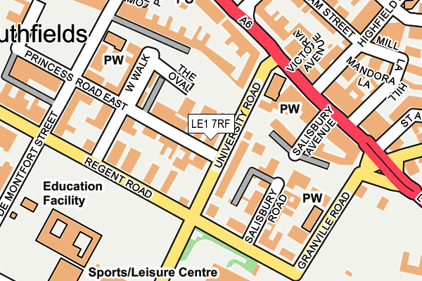 LE1 7RF map - OS OpenMap – Local (Ordnance Survey)