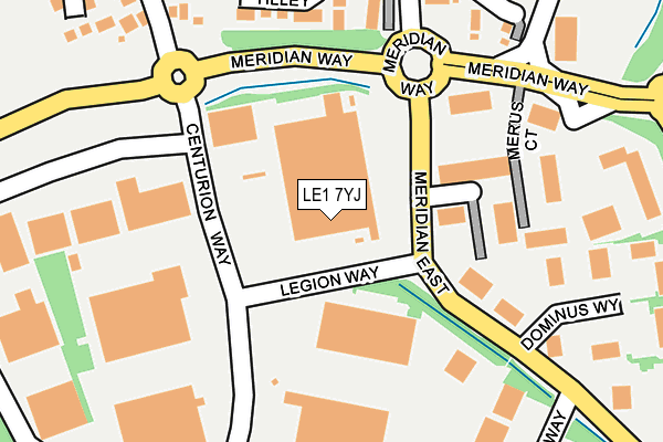 LE1 7YJ map - OS OpenMap – Local (Ordnance Survey)