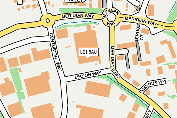 LE1 8AU map - OS OpenMap – Local (Ordnance Survey)