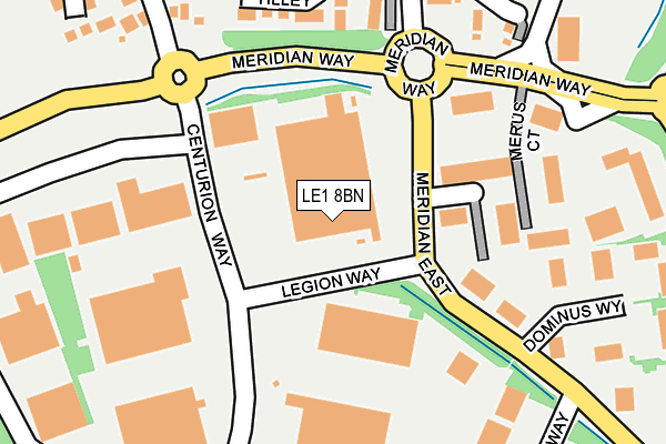 LE1 8BN map - OS OpenMap – Local (Ordnance Survey)