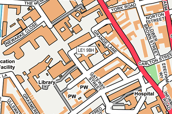 LE1 9BH map - OS OpenMap – Local (Ordnance Survey)