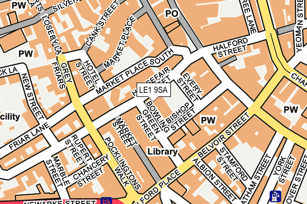 LE1 9SA map - OS OpenMap – Local (Ordnance Survey)