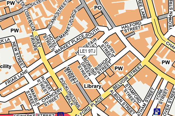 LE1 9TJ map - OS OpenMap – Local (Ordnance Survey)