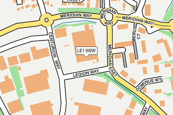 LE1 9WW map - OS OpenMap – Local (Ordnance Survey)