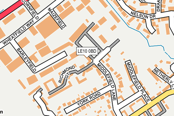 LE10 0BD map - OS OpenMap – Local (Ordnance Survey)