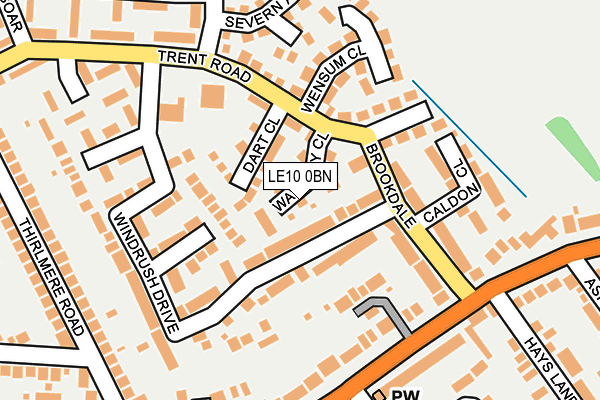 LE10 0BN map - OS OpenMap – Local (Ordnance Survey)