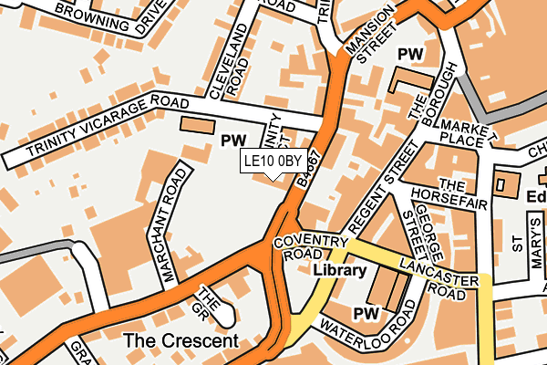 LE10 0BY map - OS OpenMap – Local (Ordnance Survey)