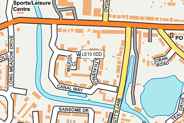 LE10 0DD map - OS OpenMap – Local (Ordnance Survey)