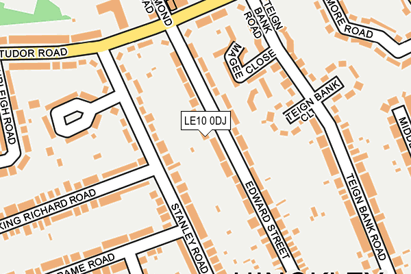 LE10 0DJ map - OS OpenMap – Local (Ordnance Survey)