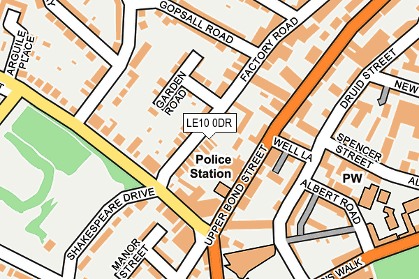 LE10 0DR map - OS OpenMap – Local (Ordnance Survey)