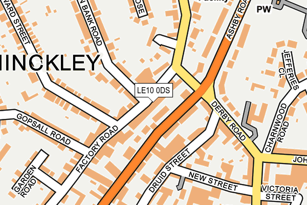 LE10 0DS map - OS OpenMap – Local (Ordnance Survey)