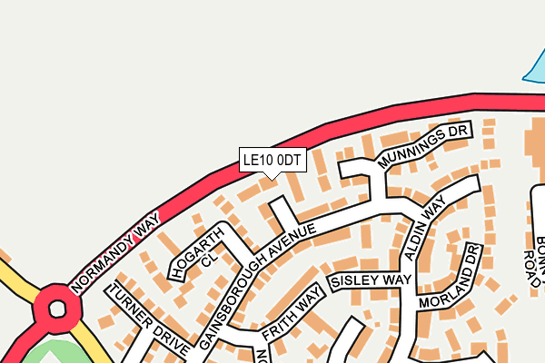 LE10 0DT map - OS OpenMap – Local (Ordnance Survey)