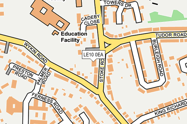 LE10 0EA map - OS OpenMap – Local (Ordnance Survey)
