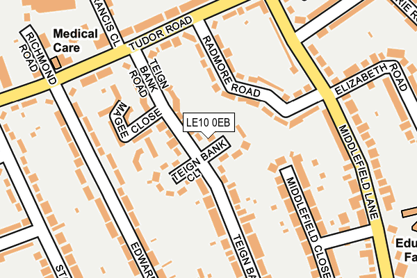 LE10 0EB map - OS OpenMap – Local (Ordnance Survey)