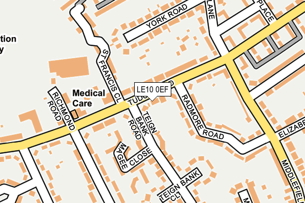 LE10 0EF map - OS OpenMap – Local (Ordnance Survey)