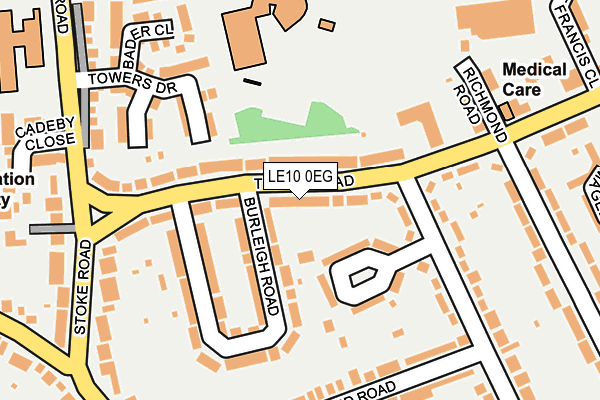 LE10 0EG map - OS OpenMap – Local (Ordnance Survey)