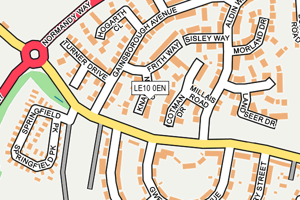 LE10 0EN map - OS OpenMap – Local (Ordnance Survey)