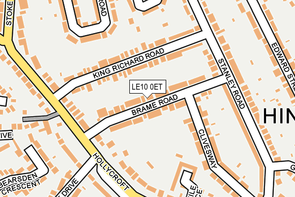 LE10 0ET map - OS OpenMap – Local (Ordnance Survey)