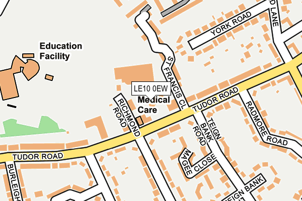 LE10 0EW map - OS OpenMap – Local (Ordnance Survey)