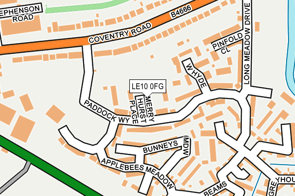LE10 0FG map - OS OpenMap – Local (Ordnance Survey)