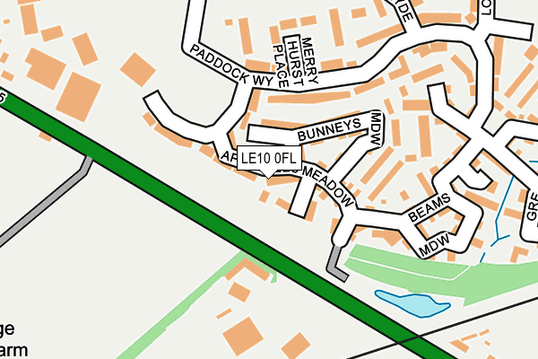 LE10 0FL map - OS OpenMap – Local (Ordnance Survey)