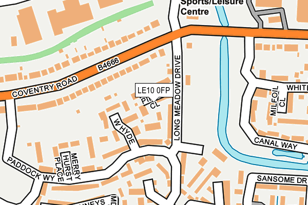 LE10 0FP map - OS OpenMap – Local (Ordnance Survey)