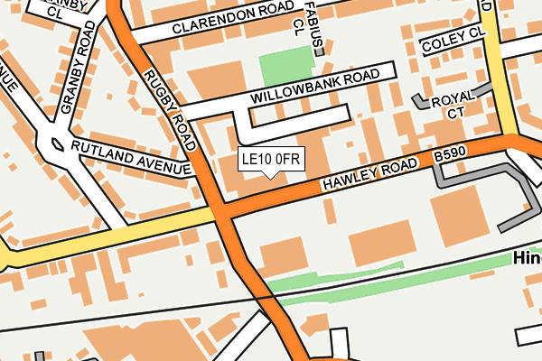 LE10 0FR map - OS OpenMap – Local (Ordnance Survey)